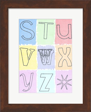 Framed Alphabet III Print