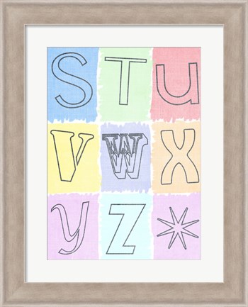 Framed Alphabet III Print