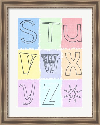 Framed Alphabet III Print