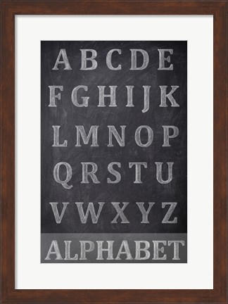 Framed Chalkboard Alphabet Print