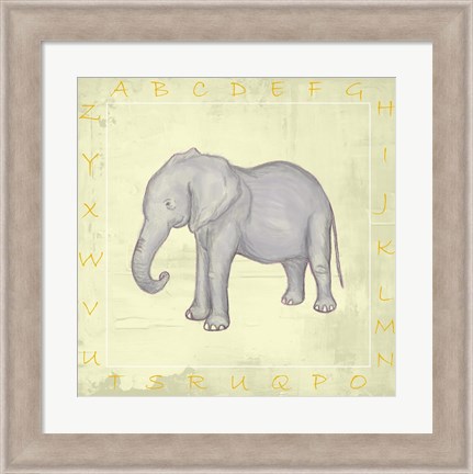 Framed Elephant Alphabet Print