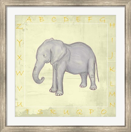 Framed Elephant Alphabet Print