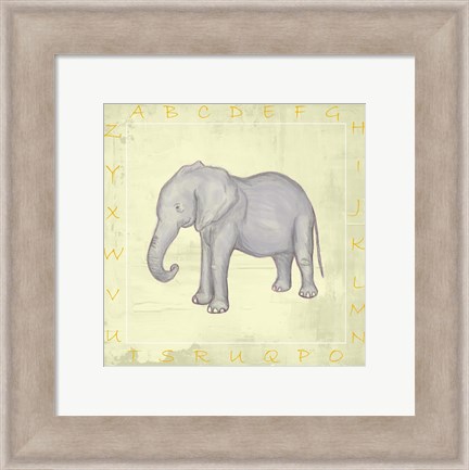 Framed Elephant Alphabet Print