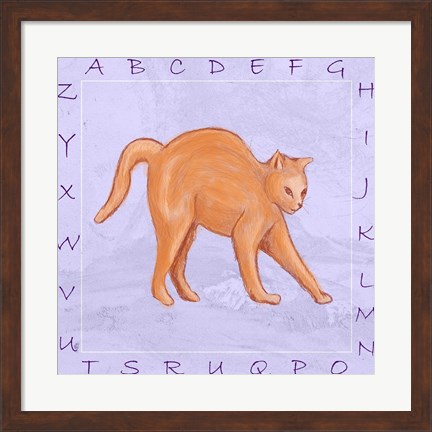 Framed Cat Alphabet Print