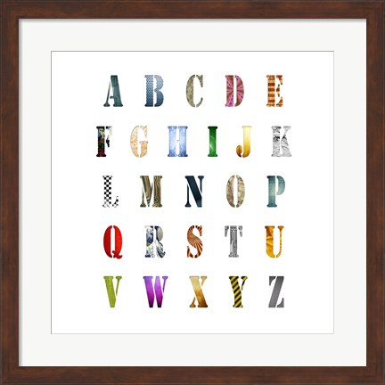 Framed Alphabet Poster Print