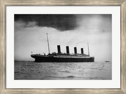 Framed Titanic at Sea Print
