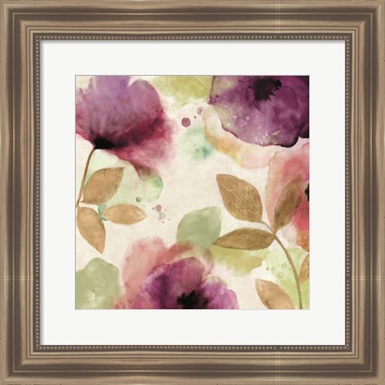 Framed Watercolour Florals II Print