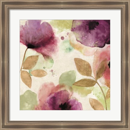 Framed Watercolour Florals II Print