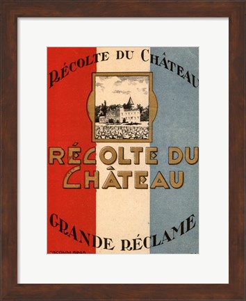 Framed Recolte Du Chateau Print