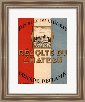 Framed Recolte Du Chateau Print