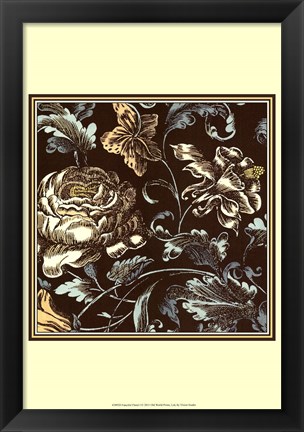 Framed Fanciful Floral I Print