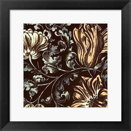 Framed Fanciful Floral II Print