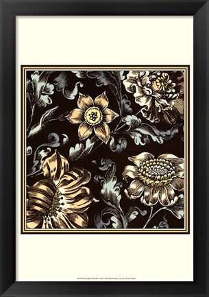 Framed Fanciful Floral III Print