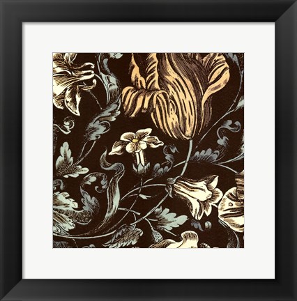 Framed Fanciful Floral IV Print