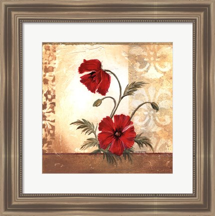Framed Red Poppies II Print