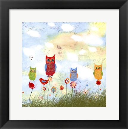 Framed Owl Land Print