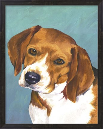 Framed Dog Portrait-Beagle Print