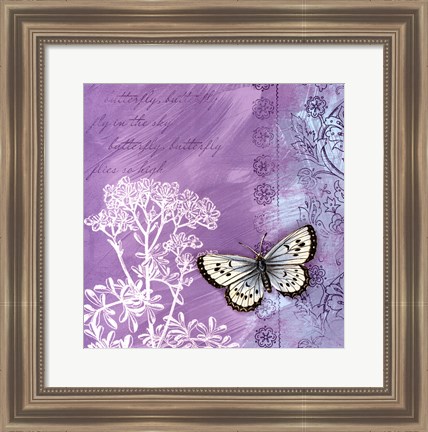 Framed Butterfly Notes VIII Print