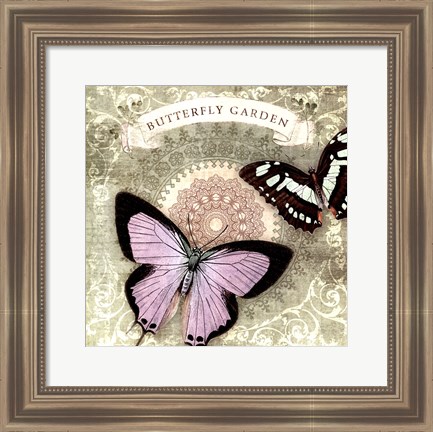 Framed Butterfly Notes XII Print