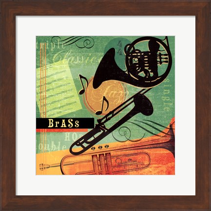 Framed Music Notes II Print