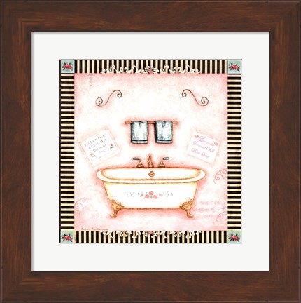 Framed Pampered Bath I Print