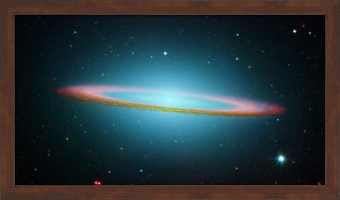 Framed Sombrero Galaxy in Infrared Light Print