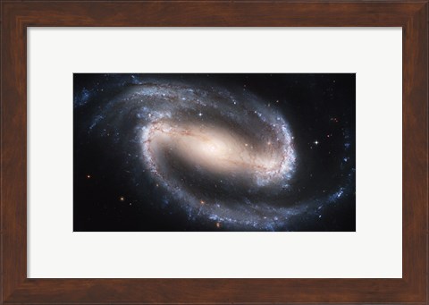 Framed Barred Spiral Galaxy Print