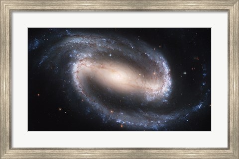 Framed Barred Spiral Galaxy Print