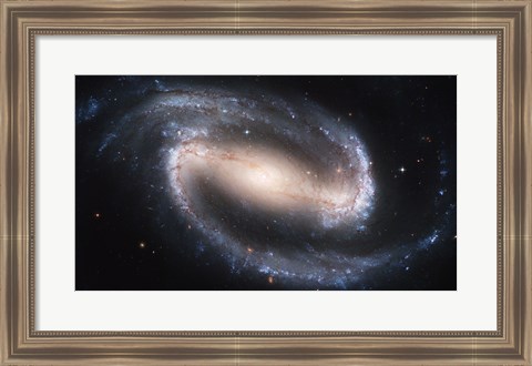 Framed Barred Spiral Galaxy Print