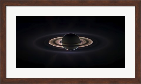 Framed Saturn Eclipse Print