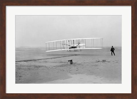 Framed First Successful Flight of the Wright Flyer Print