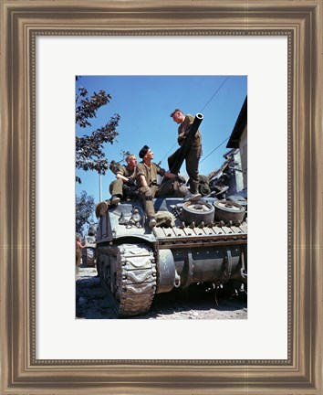 Framed Crew of a Sherman Tank Print