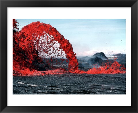 Framed Arching fountain of a Pahoehoe Print