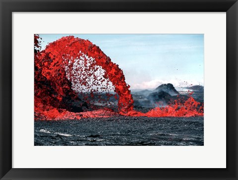 Framed Arching fountain of a Pahoehoe Print