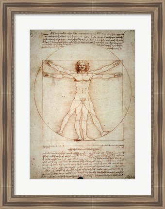 Framed Vitruvian Man Print