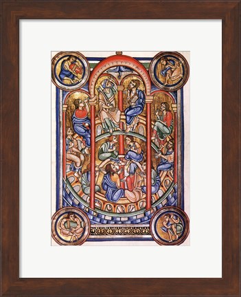 Framed Miracle of Pentecost, Berthold Missal Print