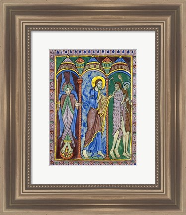 Framed Albans Psalter: Expulsion from Paradise Print