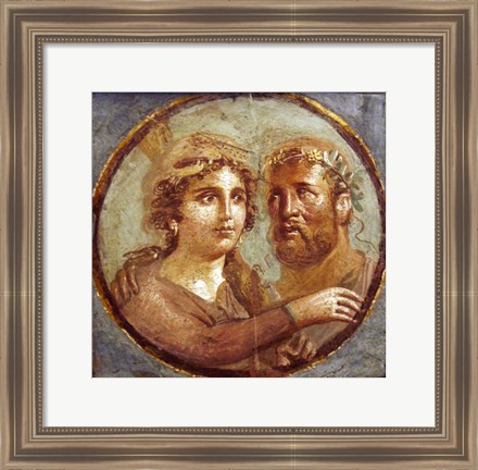 Framed Heracles and Omphale Print