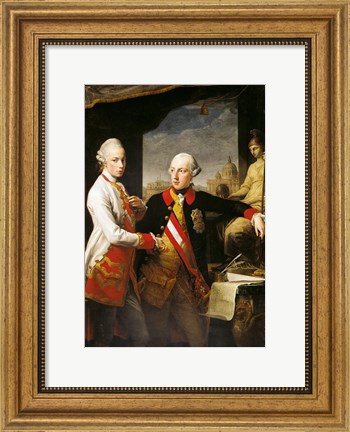 Framed Portrait of Emperor Joseph II and his younger brother Grand Duke Leopold of Tuscany Print