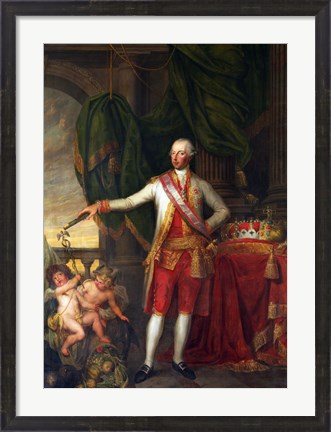 Framed Portrait of the Emperor Joseph II Print