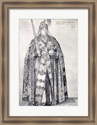 Framed Study for the painting of Charlemagne Print