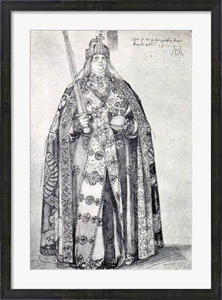 Framed Study for the painting of Charlemagne Print