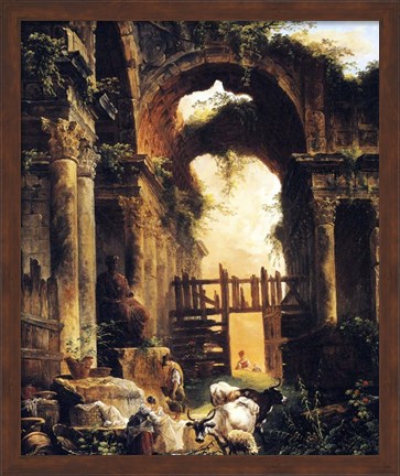 Framed Roman Ruins Print
