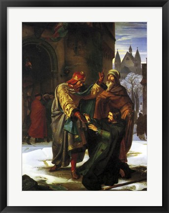 Framed Reconciliation of Otto the Great with his Brother Henry Print
