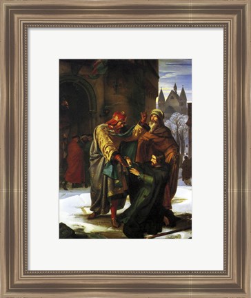 Framed Reconciliation of Otto the Great with his Brother Henry Print