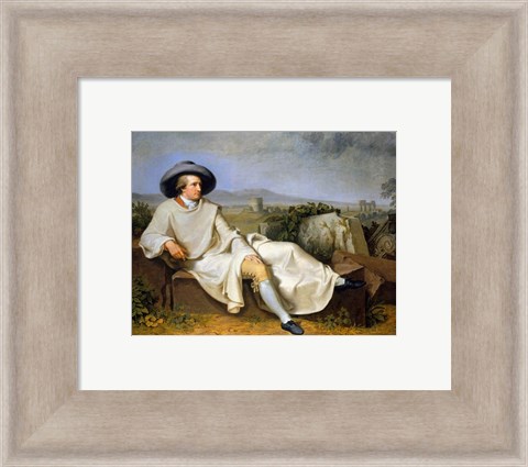 Framed Goethe in the Roman Campagna Print