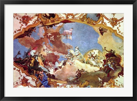 Framed Frescoes in the Imperial Hall of the Wurzburg Residenz Castle Print