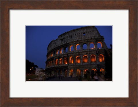 Framed Colosseum at Night Print