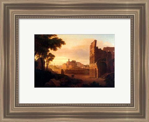 Framed Rome, the Colosseum and the Roman Forum Print