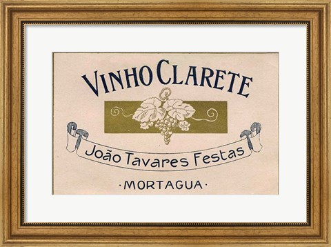 Framed Vinho Clarete Print